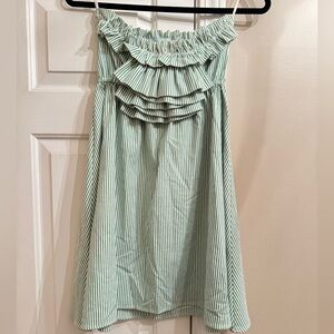 Judith March striped strapless dress